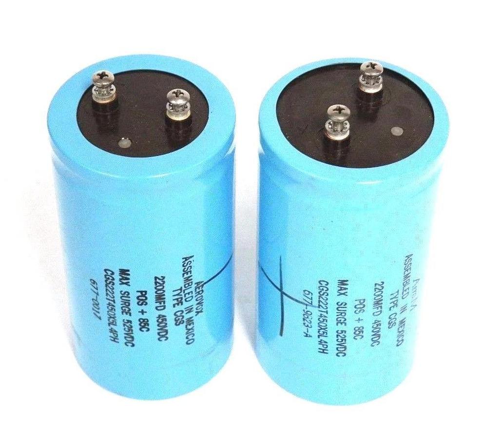 Used LOT OF 2 AEROVOX TYPE CGS CAPACITORS CGS222T450X5L4PH