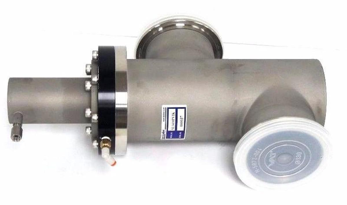 Used KURT J. LESKER SLO400PVIK INLINE VALVE ISO 100 BELLOWS SEALED 4" STAINLESS STEEL