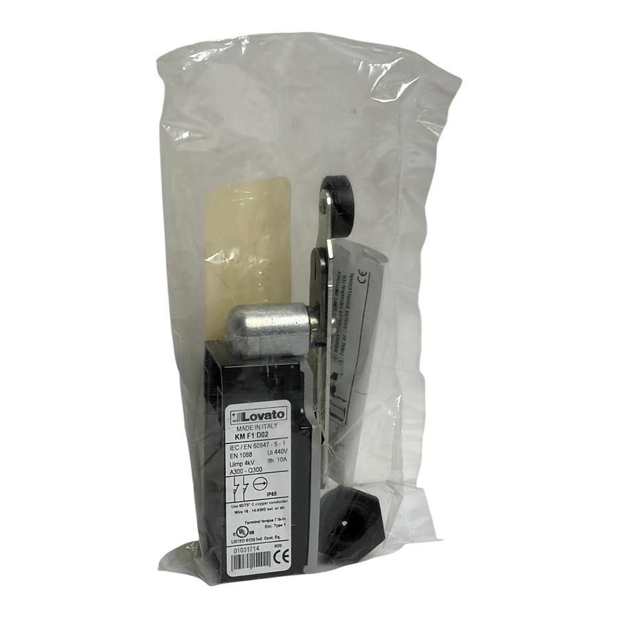 Lovato KM F1 D02 Adjustable Roller Lever Limit Switch 2NC M20 New Surplus