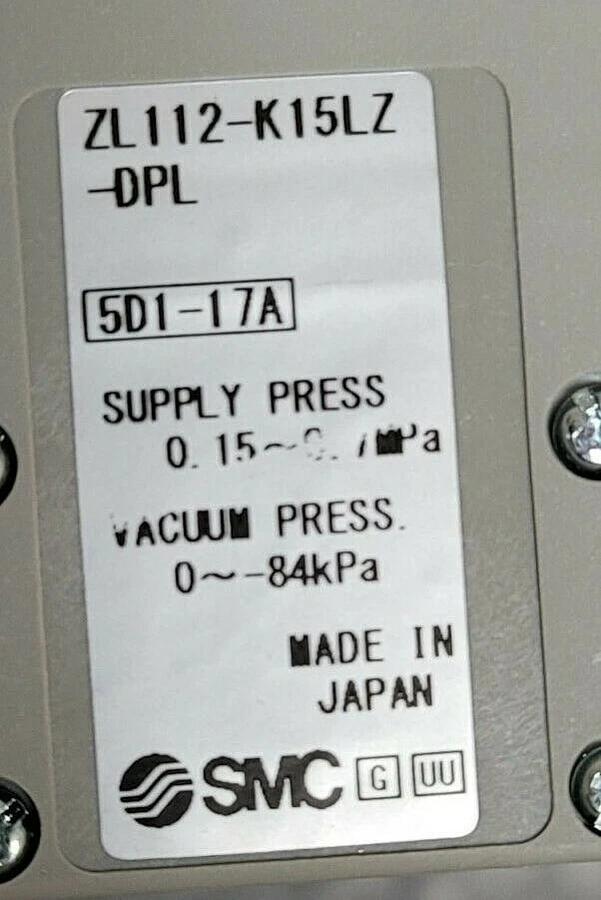 Used NEW SMC ZL112-K15LZ-DPL VACUUM EJECTOR DIGITAL PRESSURE SWITCH