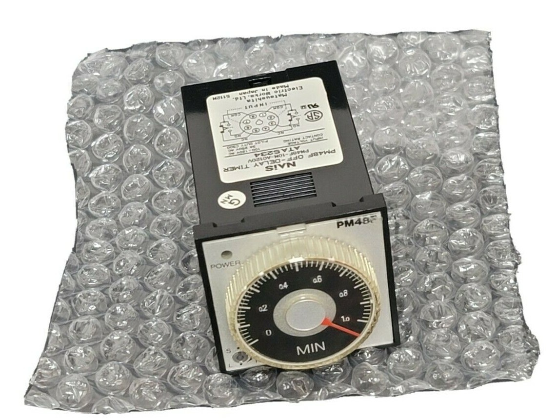 Used MATSUSHITA ELECTRIC NAIS PM48F OFF-DELAY TIMER PM48F-10M-AC120V, ATA5234