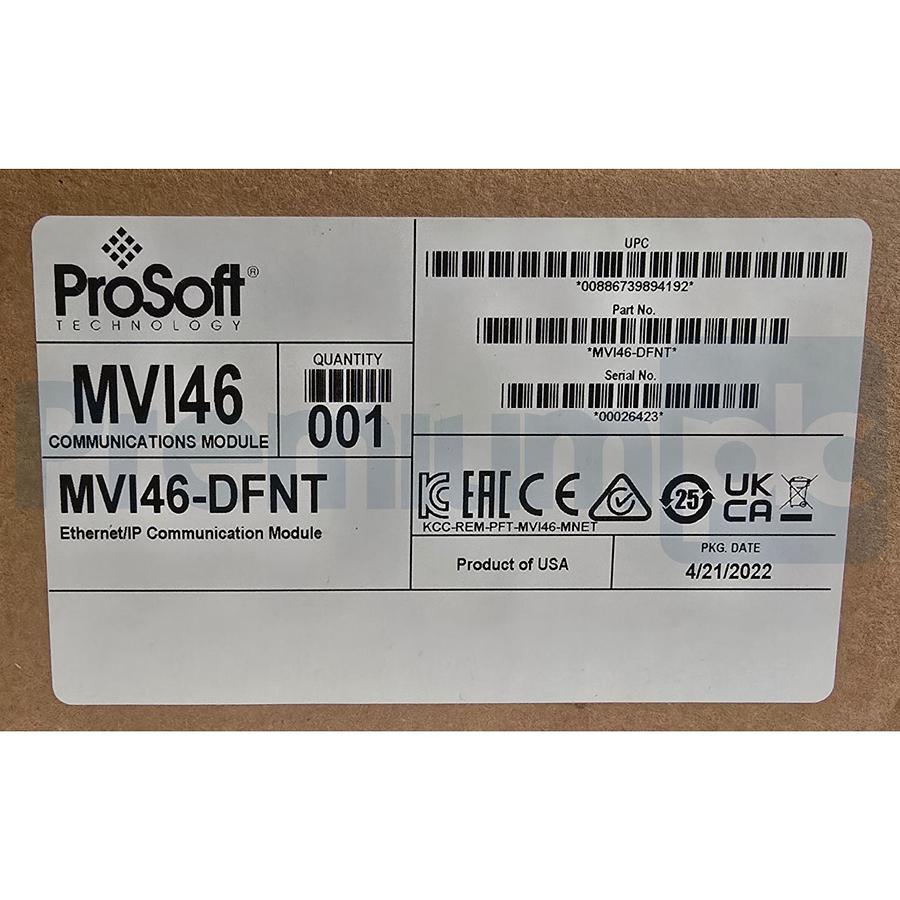 ProSoft MVI46-DFNT MVI46 Ethernet/IP COMMUNICATION MODULE FOR SLC MVI46DFNT NSFS