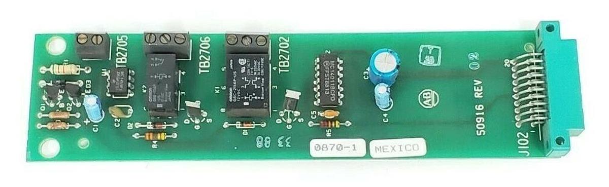 Used ALLEN BRADLEY 50916 TRIP CONTROL BOARD REV. 02 118916-02