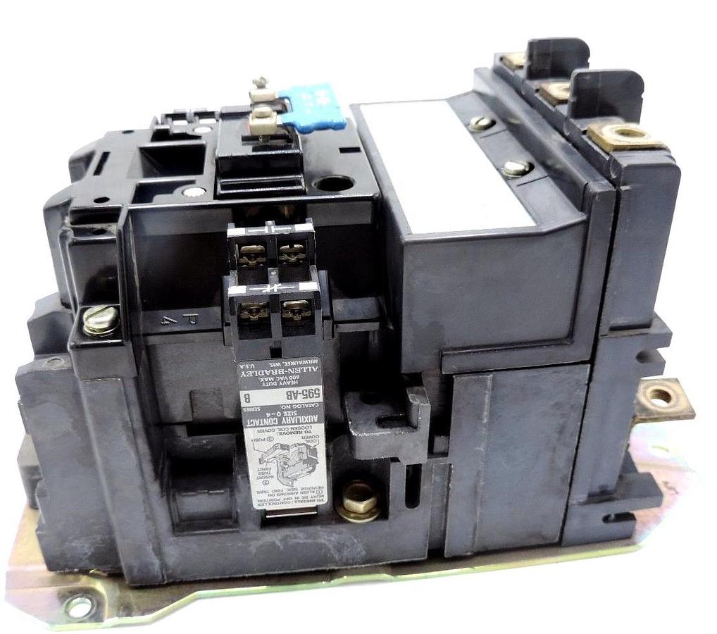 Used ALLEN BRADLEY 500-DOD930 SER. A SIZE 3 STARTER 90A 600V W/ CD236 COIL