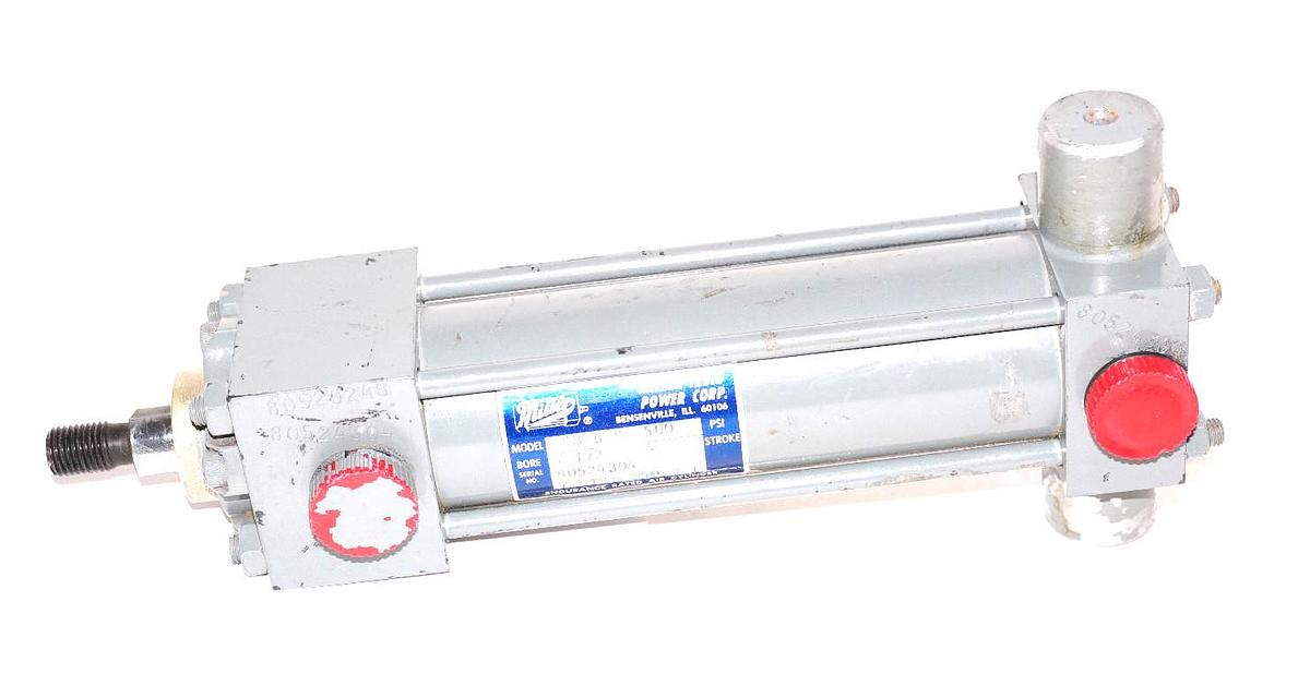 NEW MILLER FLUID POWER CORP AR82B2B CYLINDER 500PSI BORE: 1-1/2 STROKE: 4