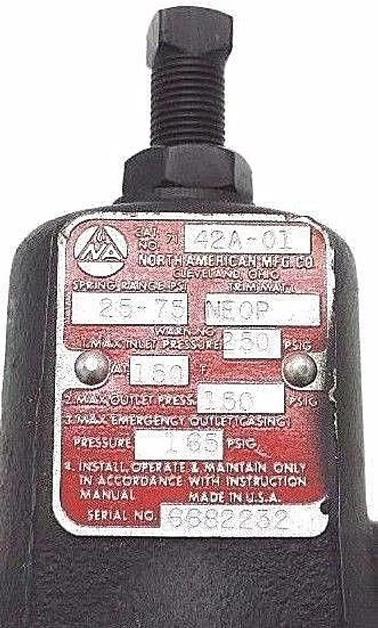 NEW NORTH AMERICAN MFG 42A-01 CONTROL VALVE 42A01