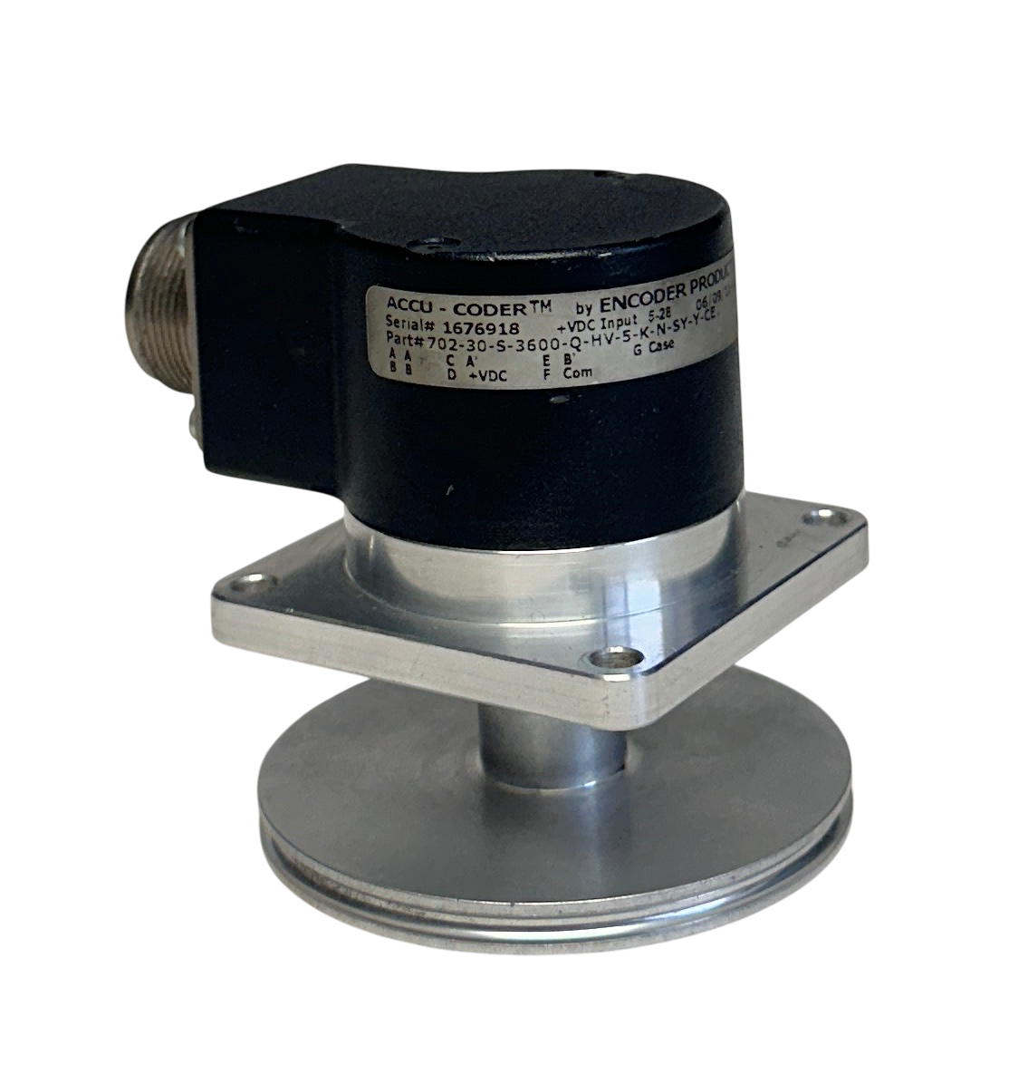 Used ACCU-CODER 702-30-S-3600-Q-HV-5-K-N-SY-Y-CE / 70230S3600QHV5KNSYYCE ENCODER USNP