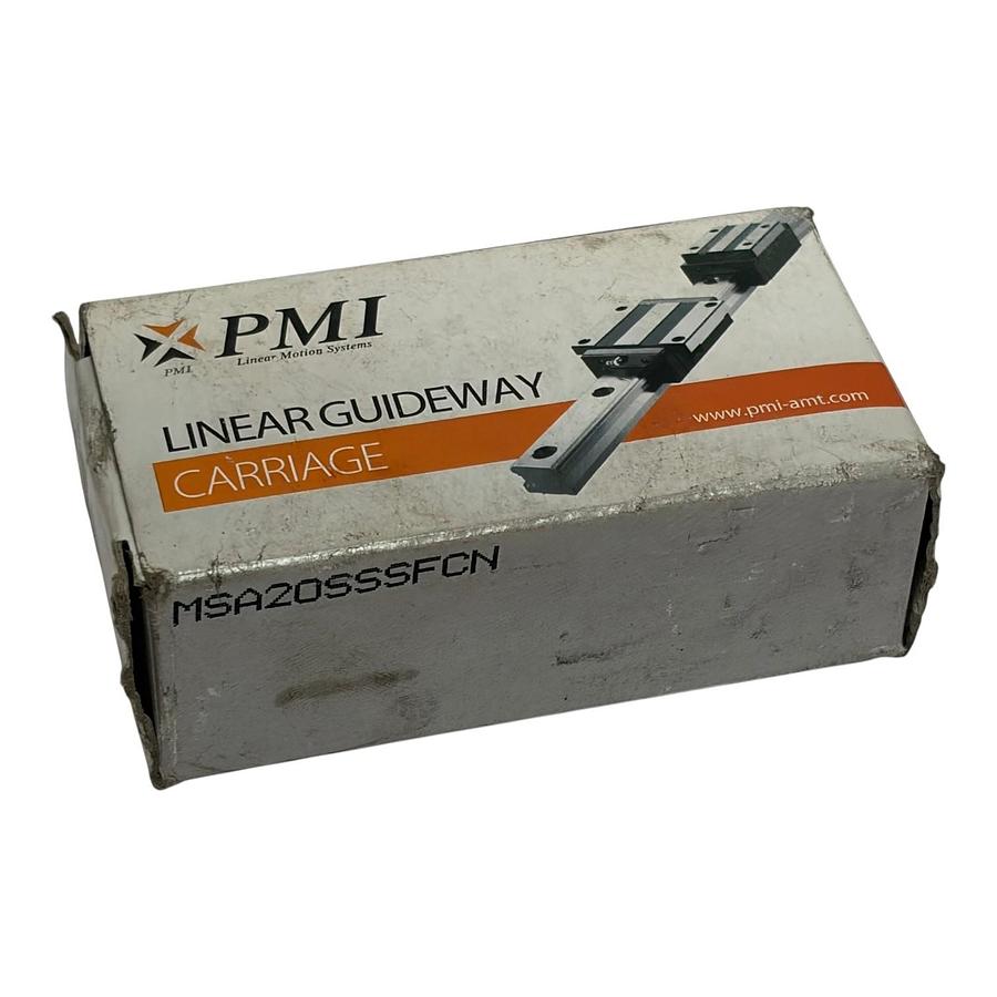 Used PMI MSA20SSSFCN Linear Guideway Carriage Bearing Block New