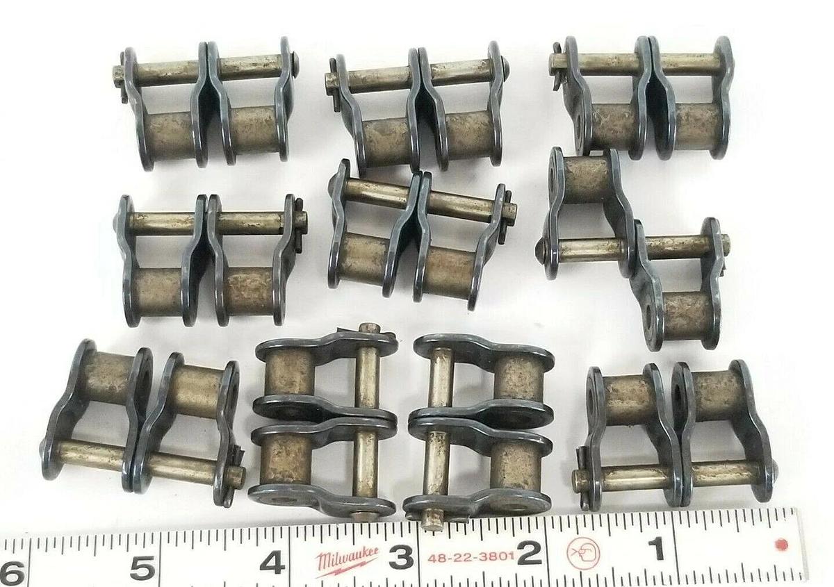 Used LOT OF 10 WHITNEY CHAIN CO. 50-2 OFFSET CHAIN LINKS .625 PITCH 502