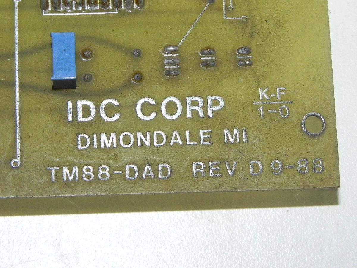 Used IDC CORP TM88-DAD CIRCUIT BOARD REV. D TM88DAD