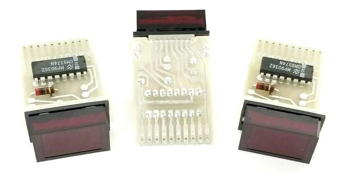 Used LOT OF 3 DIALIGHT 730-6020 LED READOUT BOARDS W/ 733-6003 BEZEL ASSEMBLY KIT
