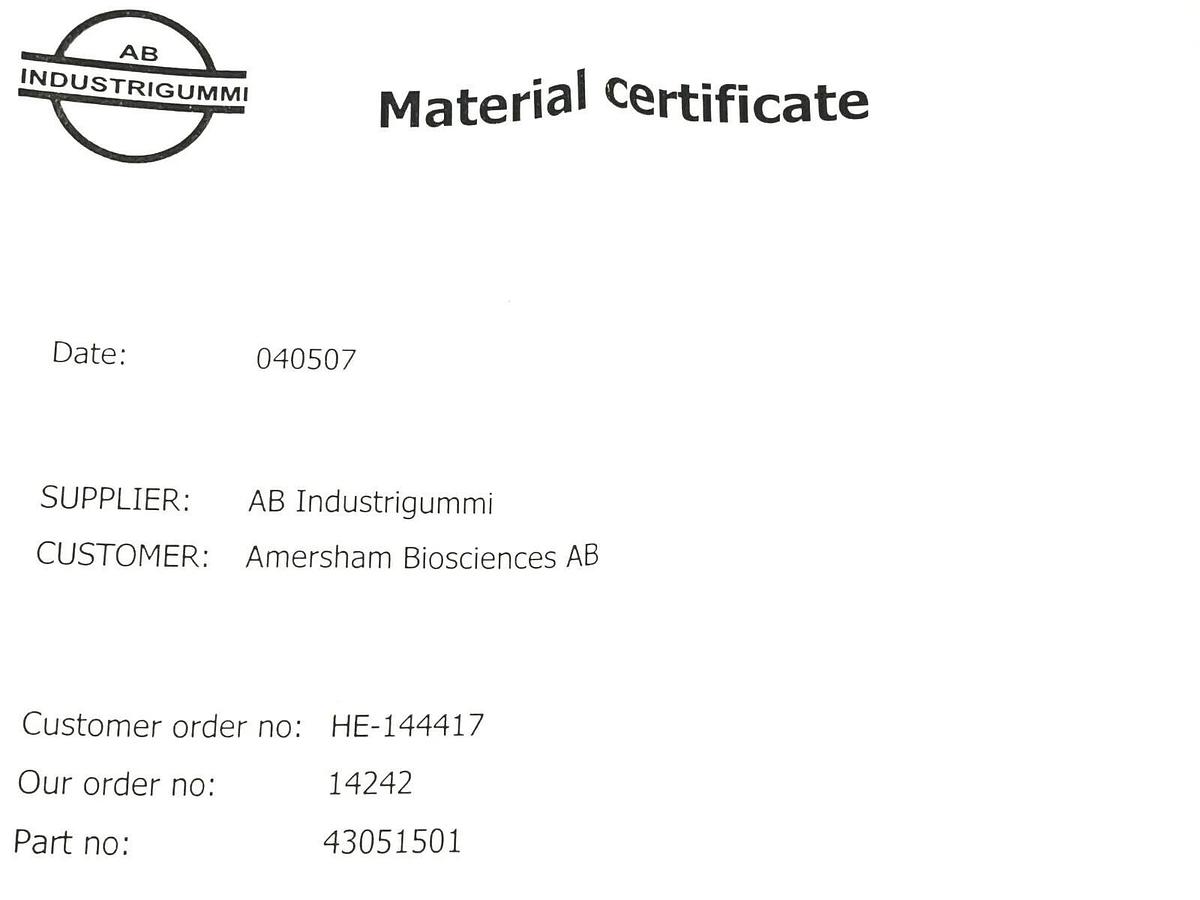 LOT OF 5 NEW AMERSHAM BIOSCIENCES 44-0515-01 TC-GASKETS 50.5/35MM EPDM