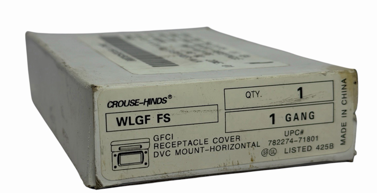 Used NIB CROUSE-HINDS WLGF FS RECEPTACLE COVER 1 GANG DVC MOUNT-HORIZONTAL
