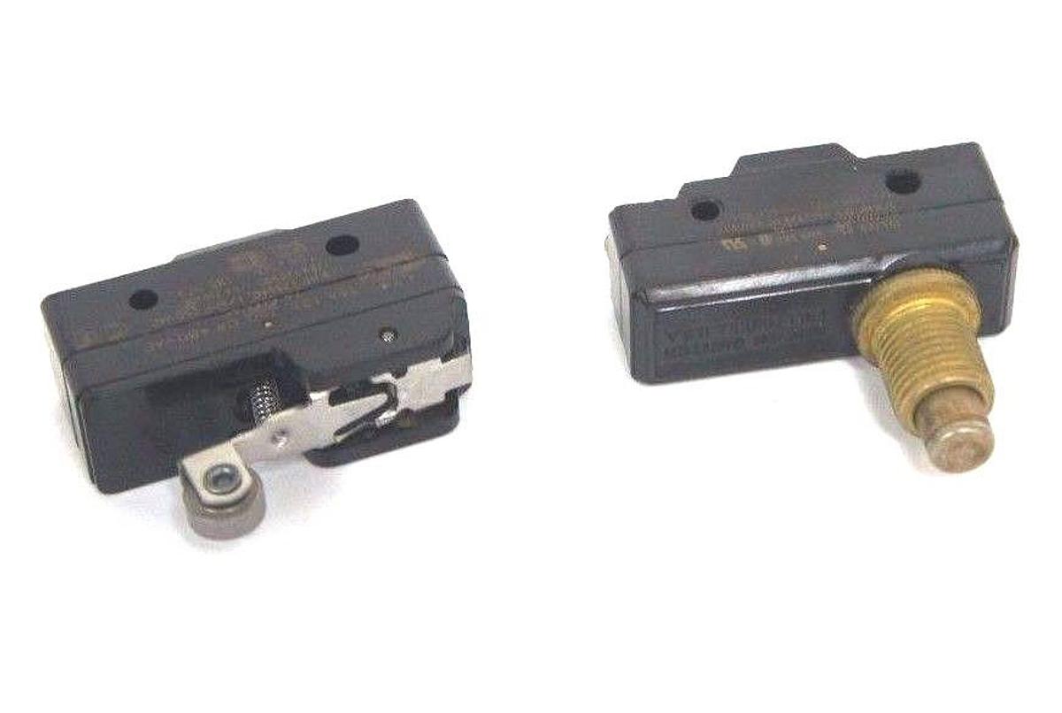 Used LOT OF 2 HONEYWELL MICRO SWITCH BZ-2RW822-A2 & BZ-2RQ68 LIMIT SWITCHES
