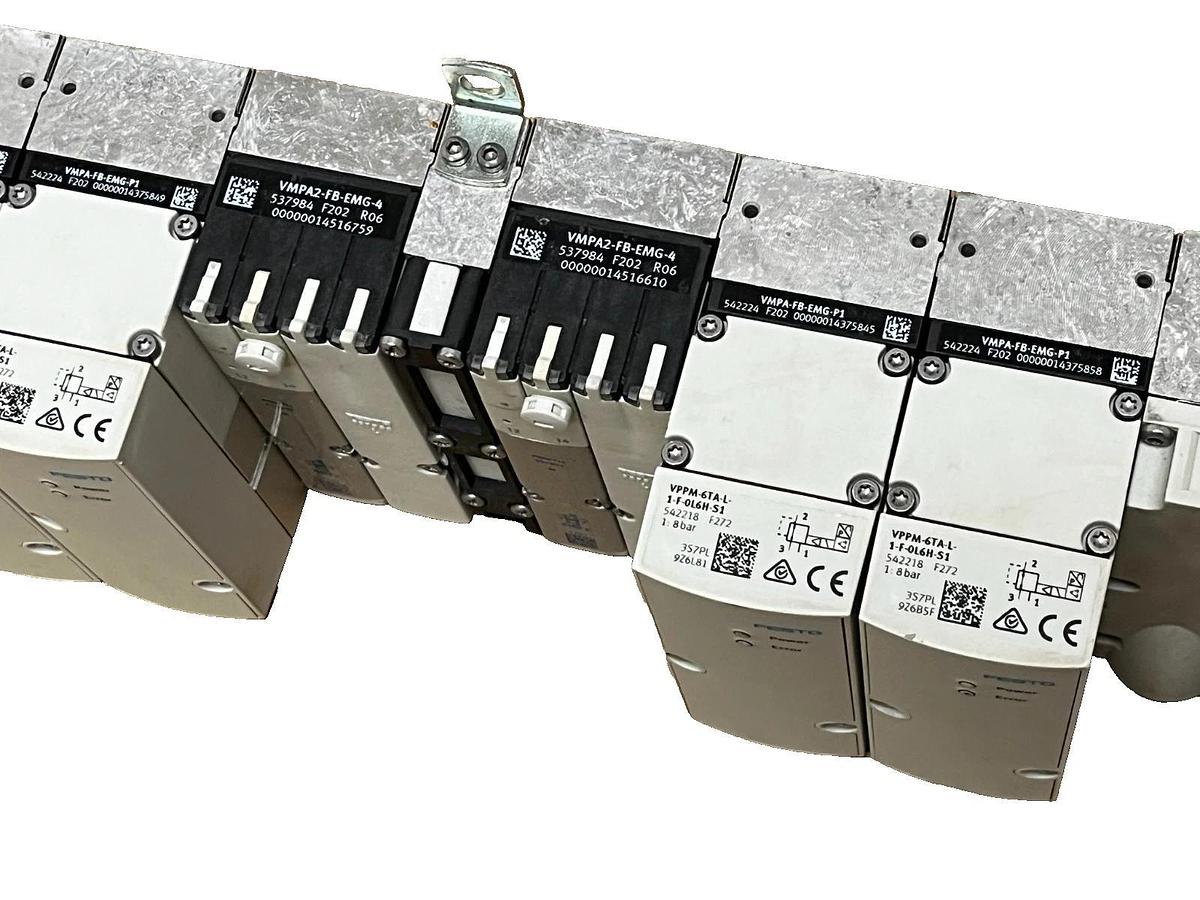 Used Festo CPX/MPA-S Terminal | EtherNet/IP CPX-FB32 | (9) VPPM Proportional (6) MPA2
