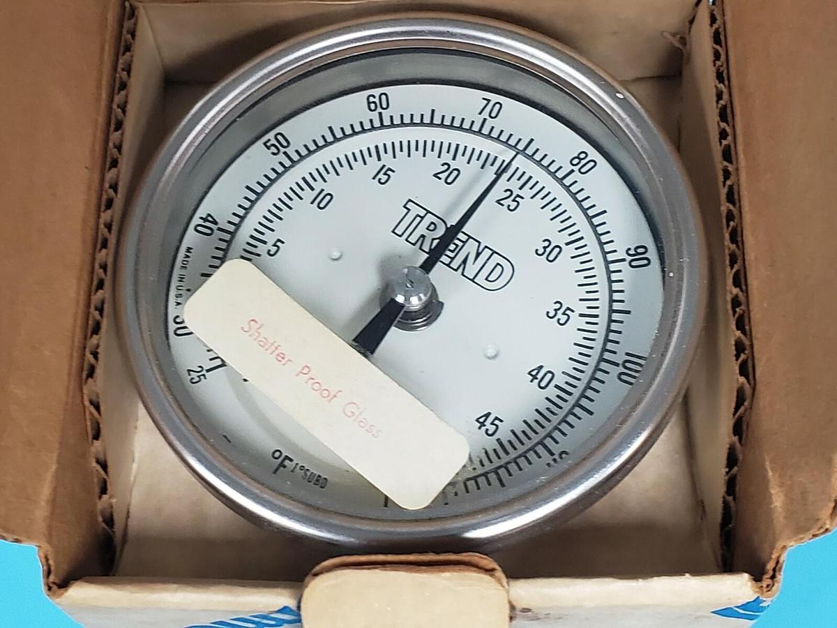 Used NIB TREND INSTRUMENTS MODEL: 30 CONN 1/2 NPT 25-125 DEG. F 9''/228.6mm