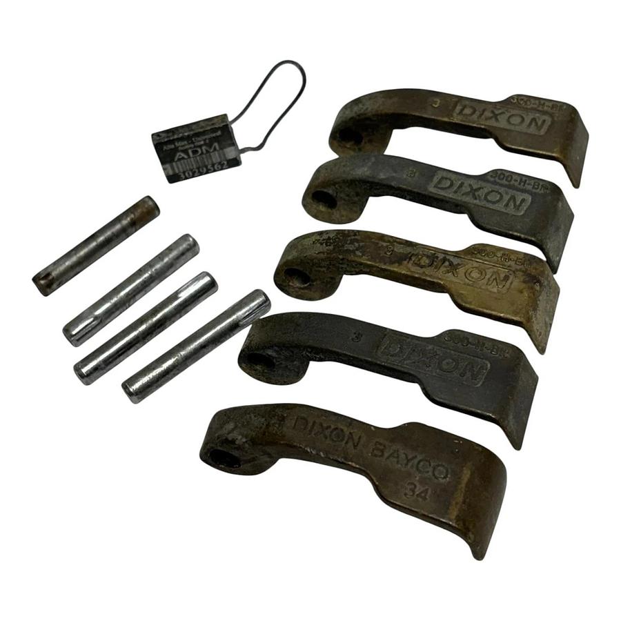 Used Lot of 5 Dixon Bayco 300-H-BR 3" Cam & Groove Coupling Replacement Handles Pins