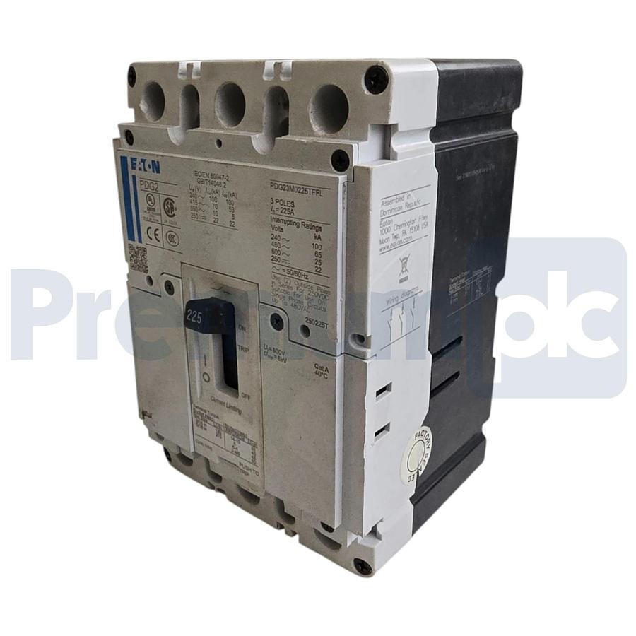 Used Eaton PDG23M0225TFFL PDG2 Power Defense 225A 3 Pole 600V Circuit Breaker USPI