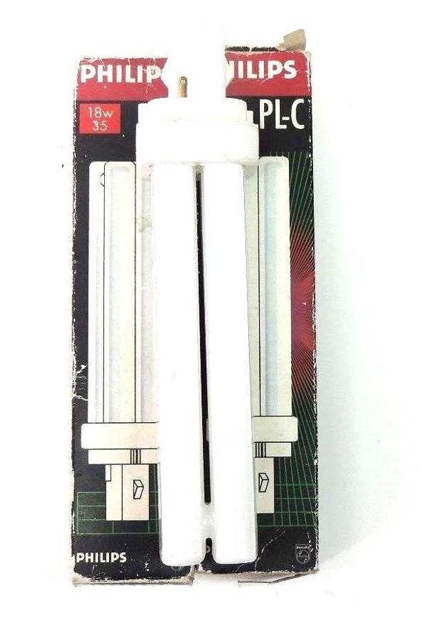 Used LOT OF 2 NIB PHILIPS PL-C 18W/35 FLOURESCENT LAMP BULBS PLC
