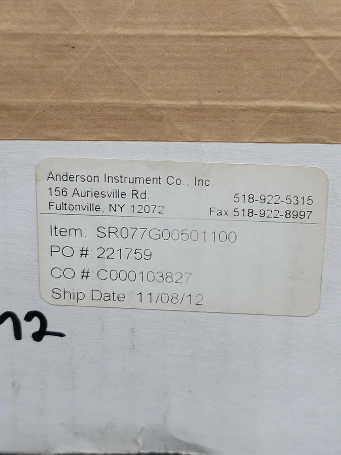 Used NIB ANDERSON INSTRUMENTS SR077G00501100 TRANSMITTER RANGE: 0/300 PSIG