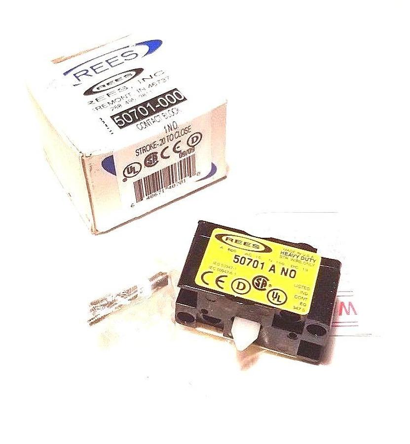 NIB REES 50701-000 CONTACT BLOCK 50701000, 1 N.O.