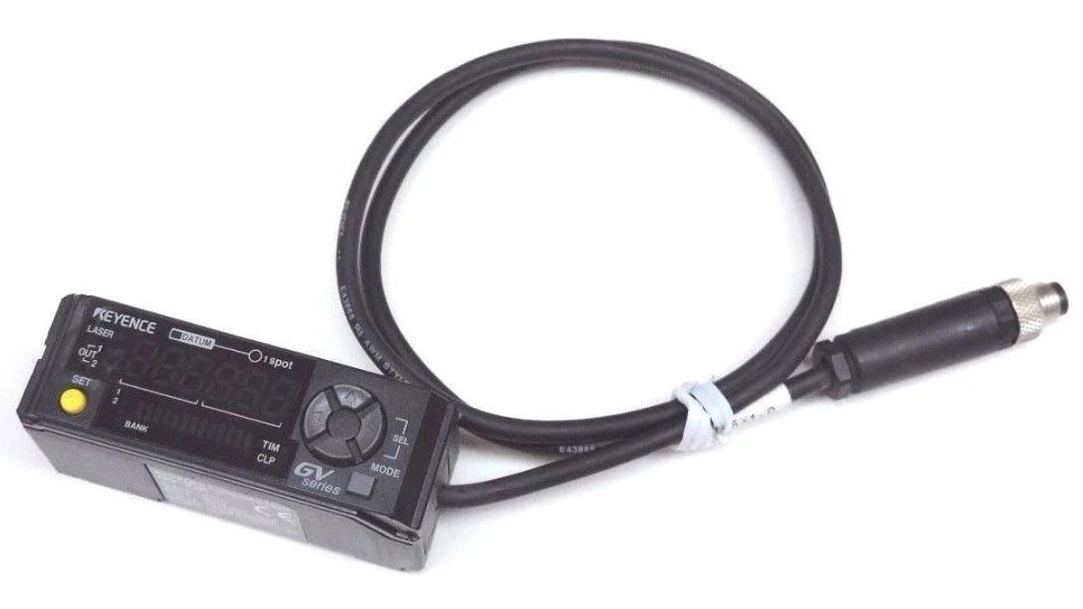 Used KEYENCE GV-21P LASER SENSOR AMPLIFIER GV SERIES, 10/30VDC, GV21P