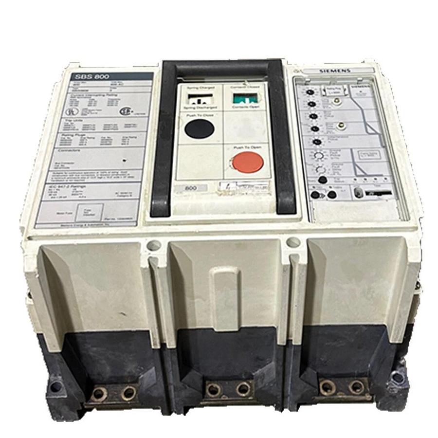 Used SIEMENS SBS0808F SBS 800 CIRCUIT BREAKER 800A 3P 600VAC W/ 600A TRIP UNIT