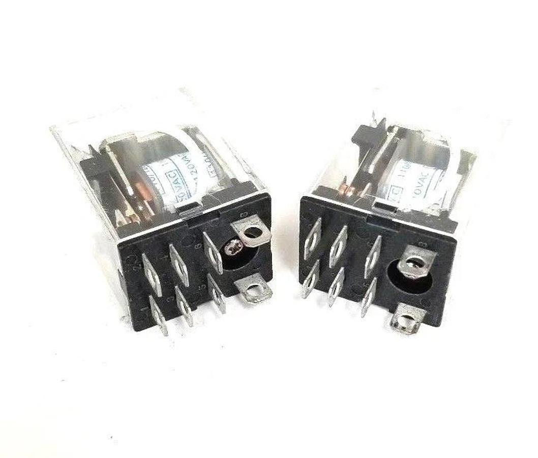 Used LOT OF 2 OMRON LY2 RELAYS 110/120VAC