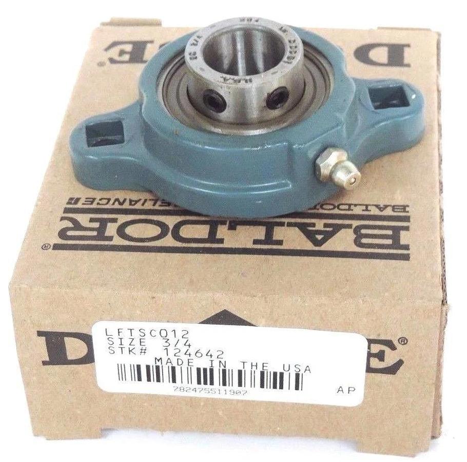 Used NIB DODGE BALDOR LFTSC012 FLANGE 2BOLT 3/4IN BORE SET SCREW 124642