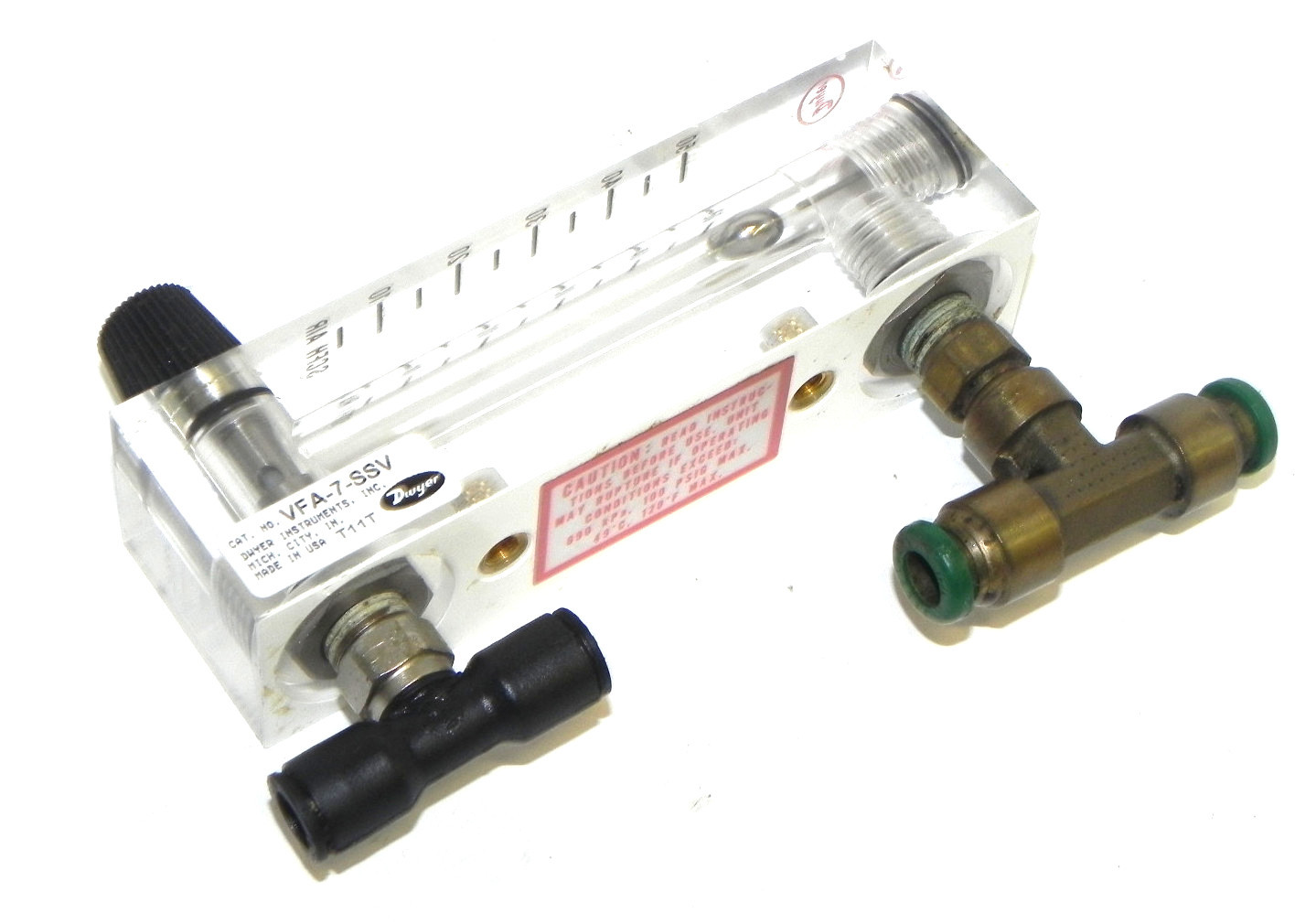 Used DWYER VFA-7-SSV VISI FLOAT FLOW METER VFA7SSV