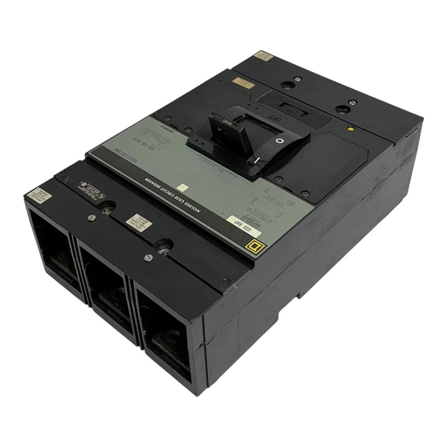 Used Square D MHP36600 600A Molded Case Circuit Breaker 3 Pole 600V Series 2