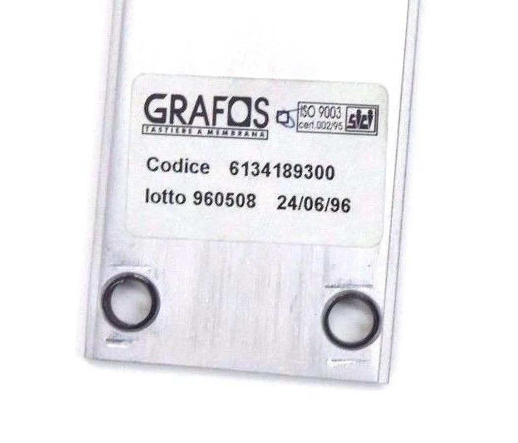 Used GRAFOS 6134081900 FACE PLATE W/ GRAFOS 6134189300 PLATE