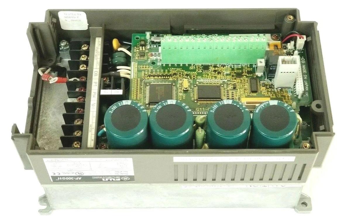 Used FUJI ELECTRIC 6KG1143005X1B1 INVERTER DRIVE 5HP, 13.6A, 380/480VAC, AF-300G11