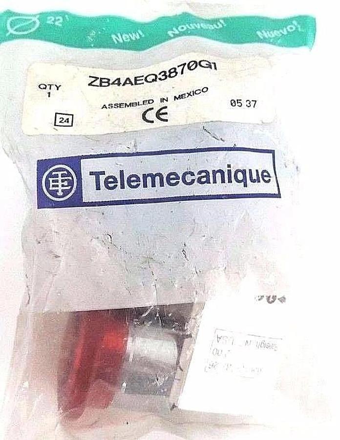 Used NIB TELEMECANIQUE ZB4AEQ3870G1 RED PUSH PULL ILLUMINATED W/ CONTACT BLOCKS