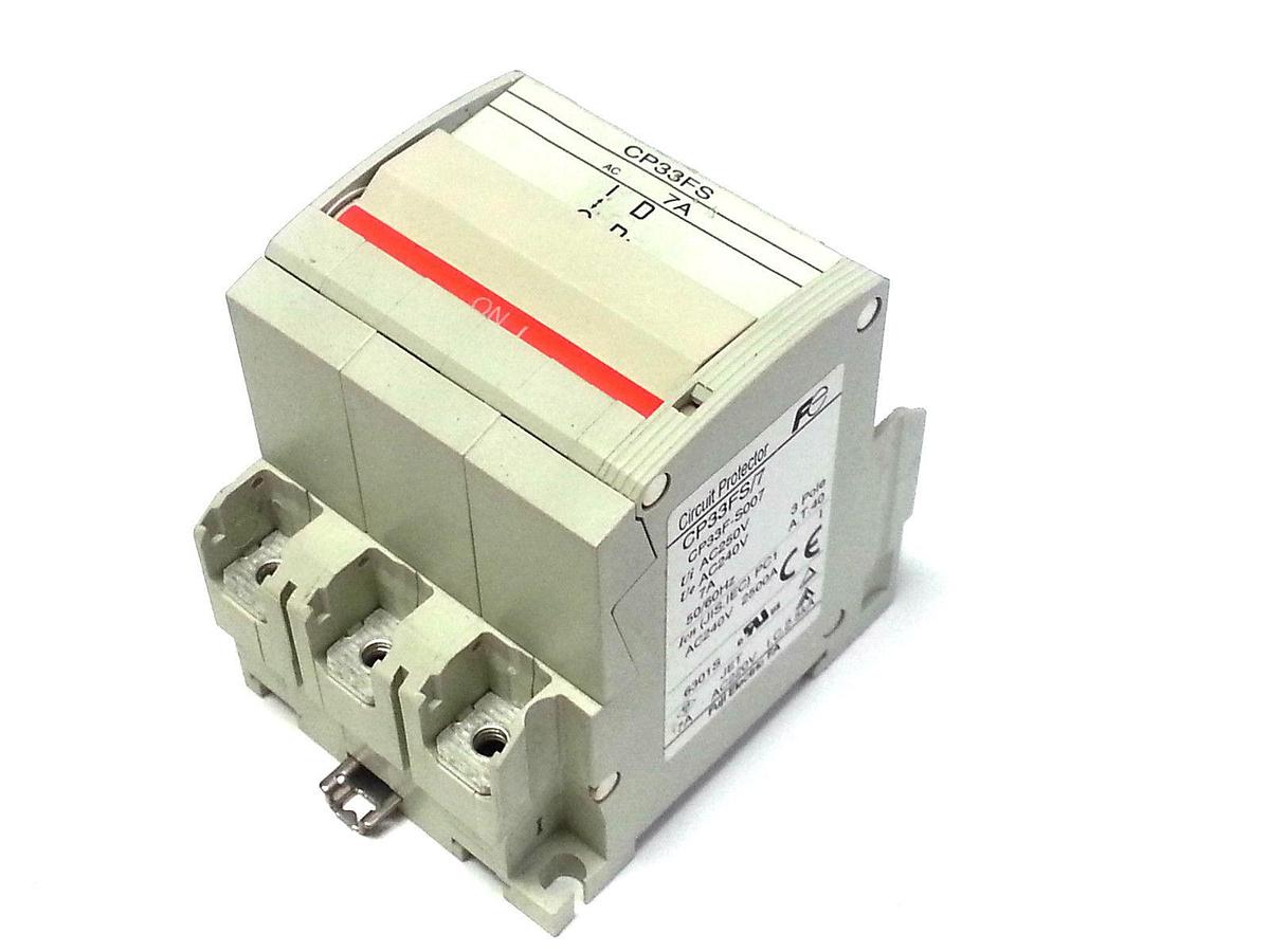 Used FUJI CP33FS/7 CIRCUIT PROTECTOR 7AMP 3POLE