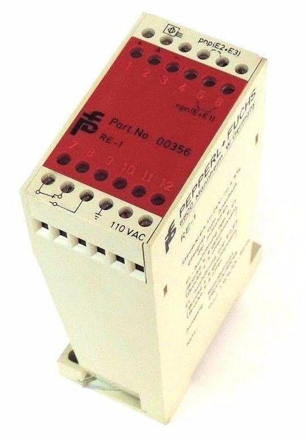 Used LOT OF 2 PEPPERL & FUCHS RE1110V PHOTOELECTRIC CONTROLS RE1 PART. NR. 00356 115V