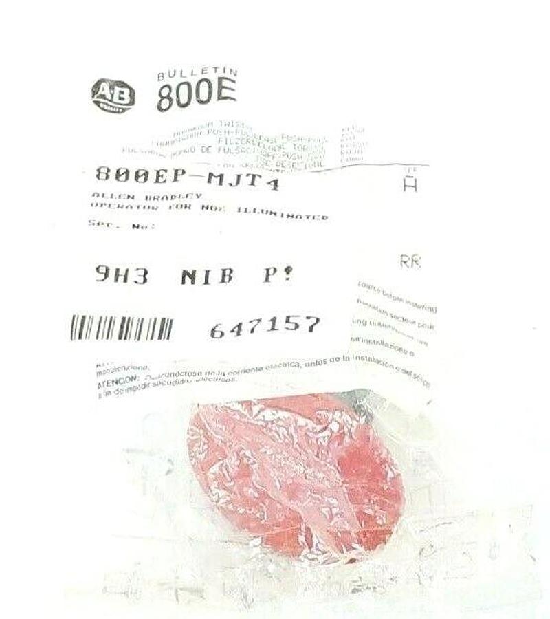 Used NEW ALLEN BRADLEY 800EP-MJT4 MUSHROOM PUSH-PULL BUTTON SER. A RED