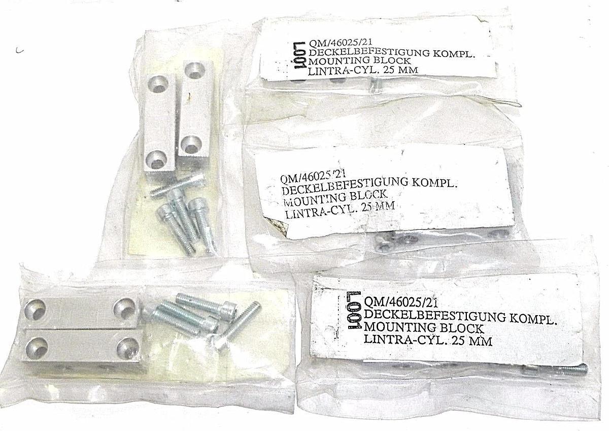 Used LOT OF 5 NEW NORGREN QM/46025/21 MOUNTING BLOCKS LINTRA-CYL 25MM