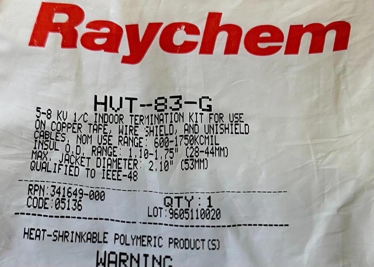 NEW RAYCHEM HVT-83-G / HVT83G 5-8KV 1/C INDOOR TERMINATION KIT 341649-000
