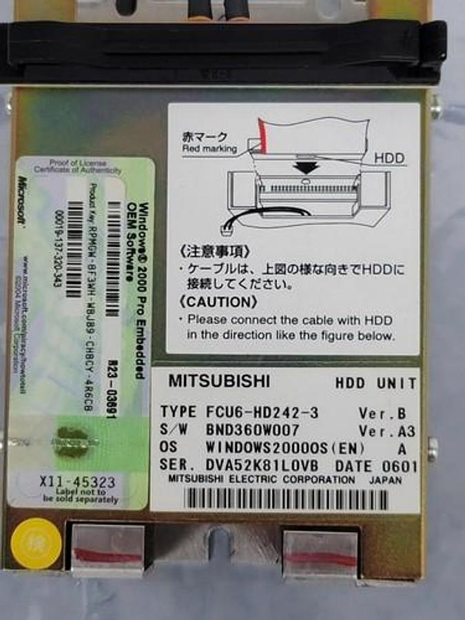 Used MITSUBISHI FCU6-HD242-3 HARD DRIVE HDD UNIT CNC