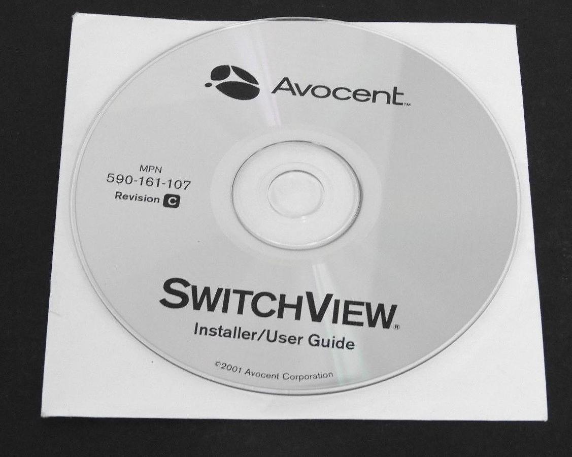 Used AVOCENT 590-161-107 SWITCHVIEW INSTALLER/USER GUIDE CD 590161107