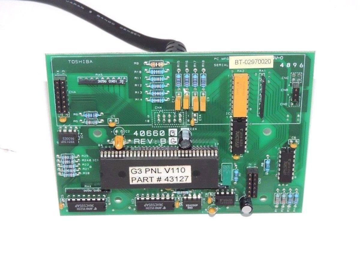 Used TOSHIBA 40660B CIRCUIT BOARD REV BG W/ E66085 AWM 2464 VW-1 CABLE ASSEMBLY