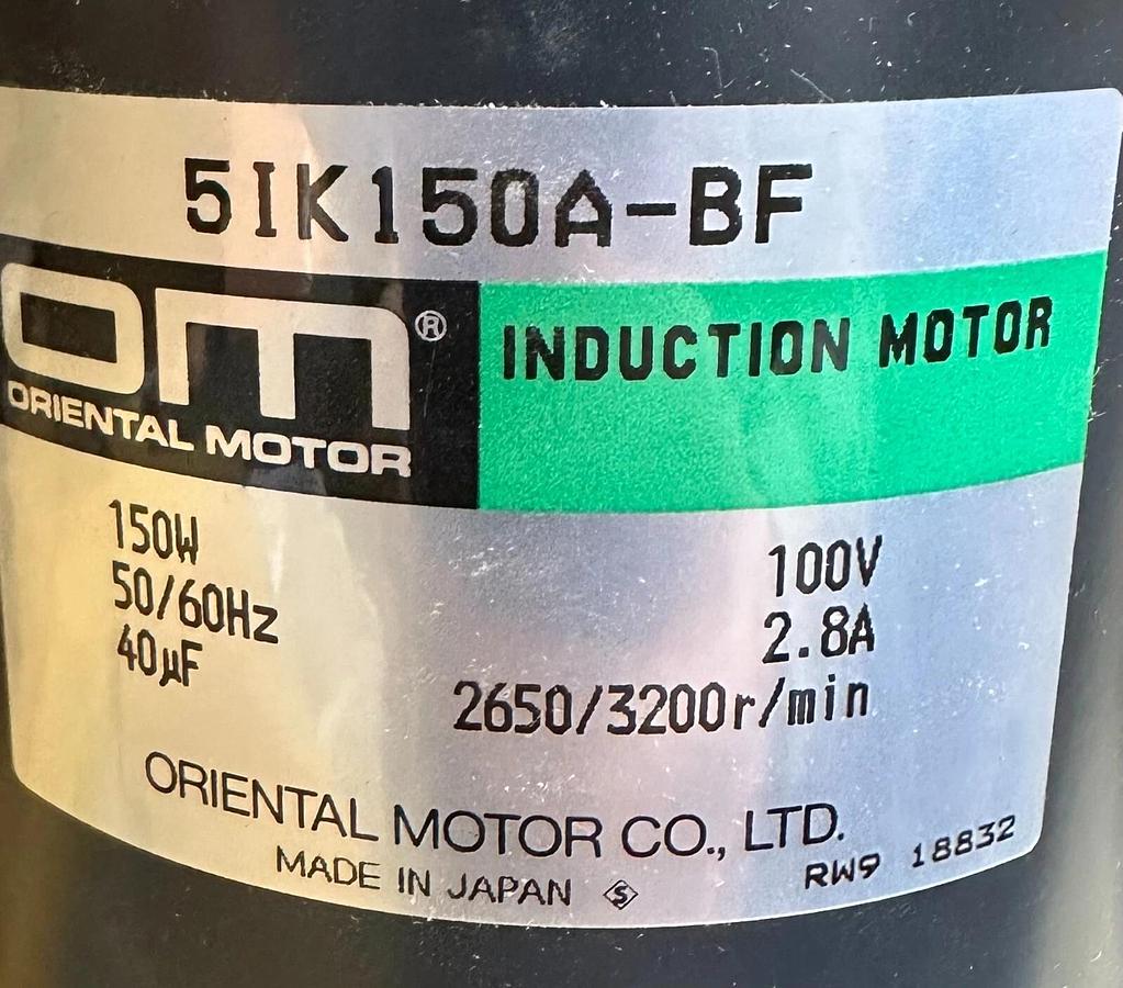NEW ORIENTAL MOTOR 5IK150A-BF / 5IK150ABF INDUCTION MOTOR 150W 50/60Hz