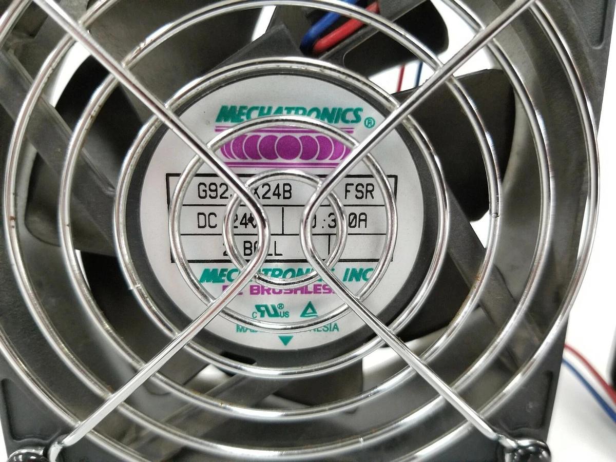 Used LOT OF 2 MECHATRONICS INC. G9232X24B-FSR BRUSHLESS DC FANS 24VDC G9232X24B