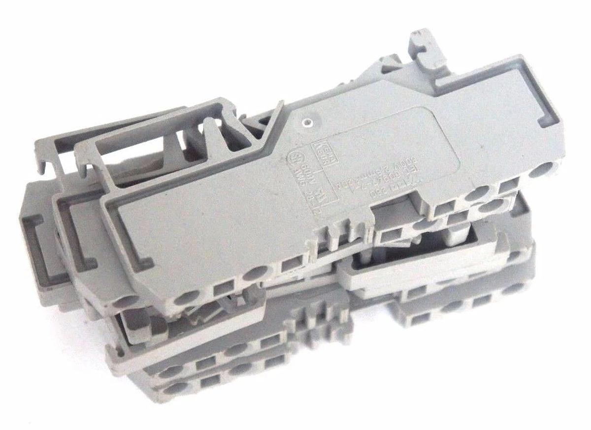 Used LOT OF 7 WAGO 280 RAIL MOUNT TERMINALS IEC 60947-7-1, 800V, 6094771