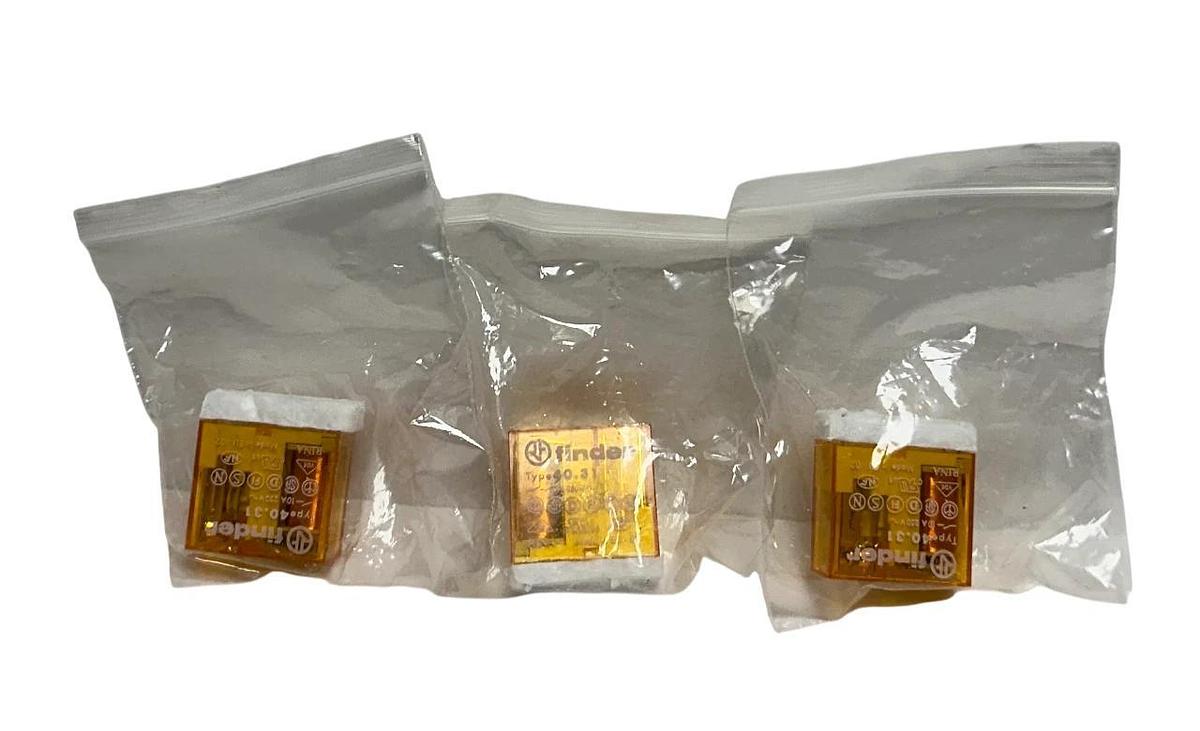 3 FINDER 40.31 / 4031 MINIATURE PCB / PLUG-IN RELAYS 10A 250V SERIES 40 NSNP