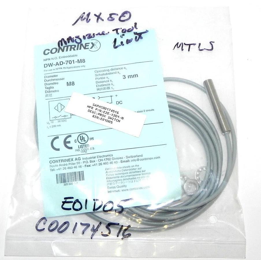 Used NEW CONTRINEX DW-AD-701-M8 INDUCTIVE SWITCHES DWAD701M8