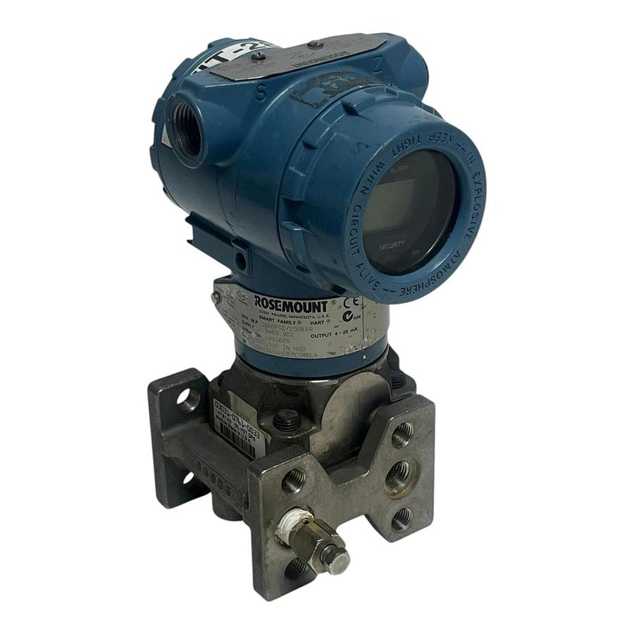 Used Rosemount 3051CD3A03A1AH2B7E5M5L4 Coplanar Differential Pressure Transmitter