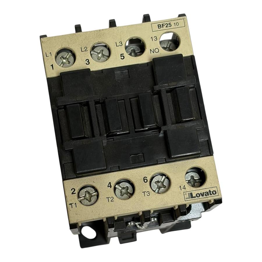 Used Lovato BF25C 3-Pole IEC Contactor 24VDC Coil 40A 20HP BF2510 1NO