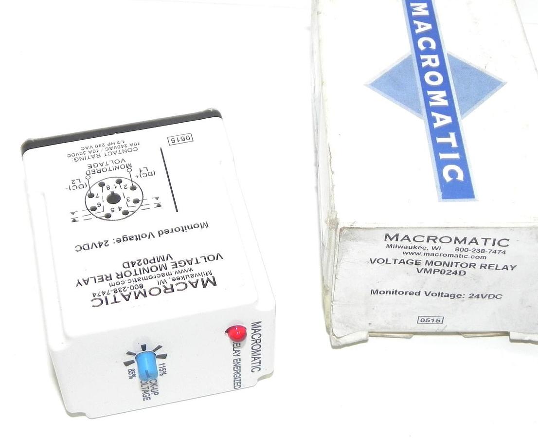 NIB MACROMATIC VMP024D VOLTAGE MONITOR RELAY 24VDC